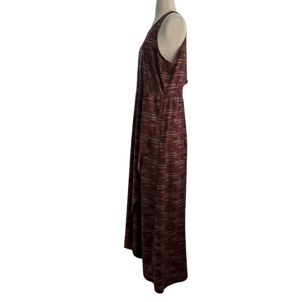Toad&Co Red and Brown High Low Sundress Sleeveless Halter - Picture 4 of 11